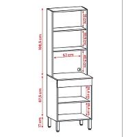 Paneleiro Micro Line Com 2 Portas Gris - 2