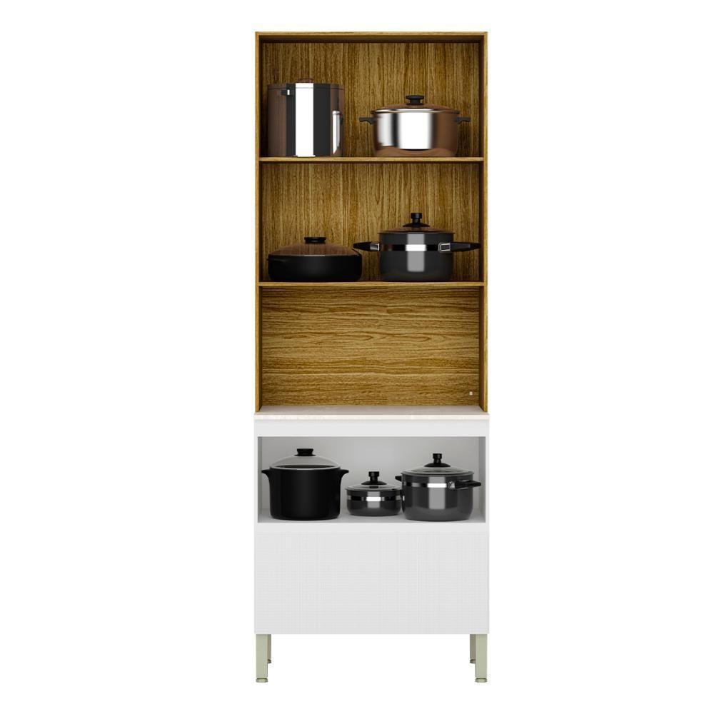 Paneleiro Art Com 3 Portas E 1 Gaveta Freijó Ártico Riscatto - 2