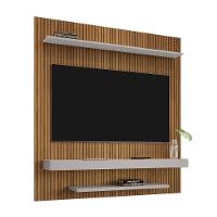 Painel Sala Leme Para Tv Até 60 Polegadas Cinamomo Ripado Off White - 1