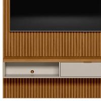 Painel Ripado Para Tv 60 Pol. Com Bancada 141cm Prime Plus L06 Nature-off White - Mpozenato - 3