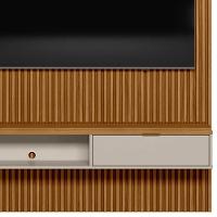 Painel Ripado Para Tv 60 Pol. Com Bancada 141cm Prime Plus L06 Nature-off White - Mpozenato - 5