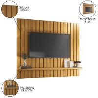 Painel Para Tv Suspenso Ripado 60 Pol. 160cm Like H01 Cinamomo - Mpozenato - 3