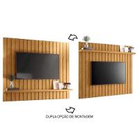 Painel Para Tv Suspenso Ripado 60 Pol. 160cm Like H01 Cinamomo - Mpozenato - 5