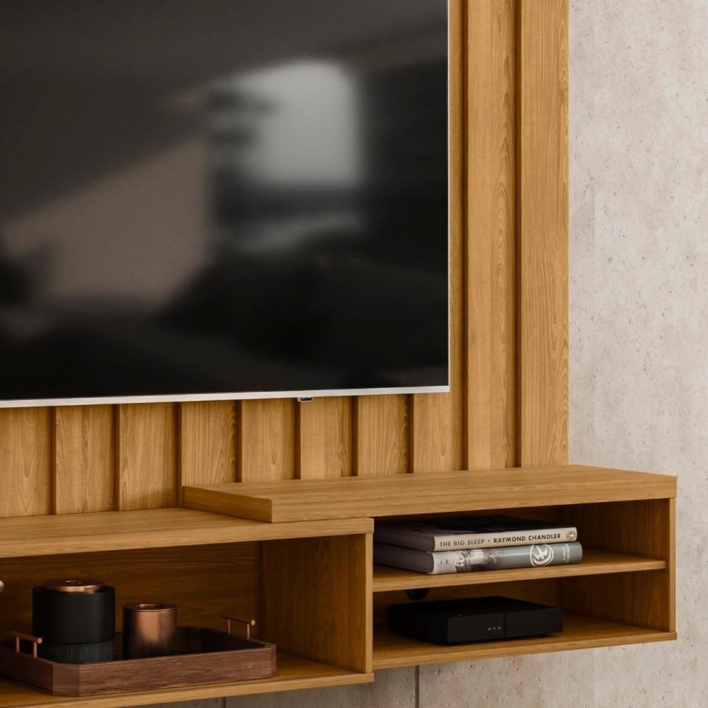 Painel Tv 75 Pol E Bancada Suspensa Emília Z10 Cumaru - Mpozenato - 3