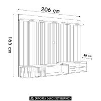 Painel Tv 75 Pol E Bancada Suspensa Emília Z10 Cumaru - Mpozenato - 2