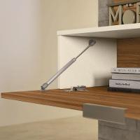 Painel Home Suspenso Vegas 1.6 Com Ripado E 1 Porta 160 Cm Cinamomo Perola Metalizado - 5