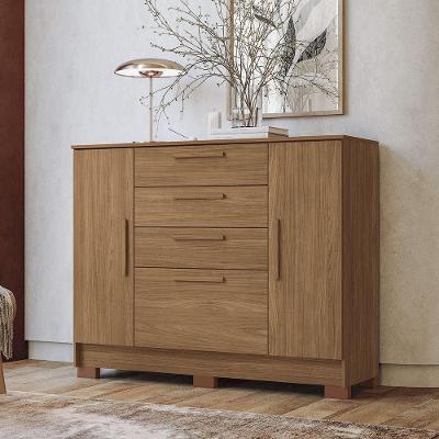 Cômoda 130,20cm 2 Portas E 4 Gavetas Eliot Estilo Mm Jatoba