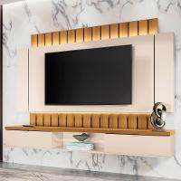 Painel Para Tv Suspenso 70 Pol. Illuna H01 Off White-cinamomo - Mpozenato - 2