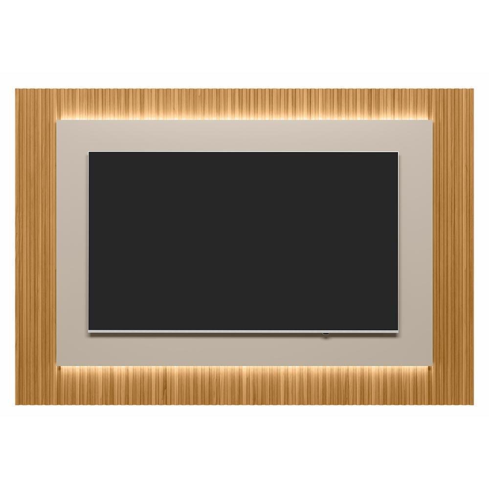 Painel Para Tv Suspenso 70 Pol 220cm Real L06 Tauari-off White Fosco - Mpozenato - 2