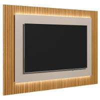 Painel Para Tv Suspenso 70 Pol 220cm Real L06 Tauari-off White Fosco - Mpozenato - 1