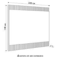 Painel Para Tv Suspenso 70 Pol 220cm Real L06 Tauari-off White Fosco - Mpozenato - 6