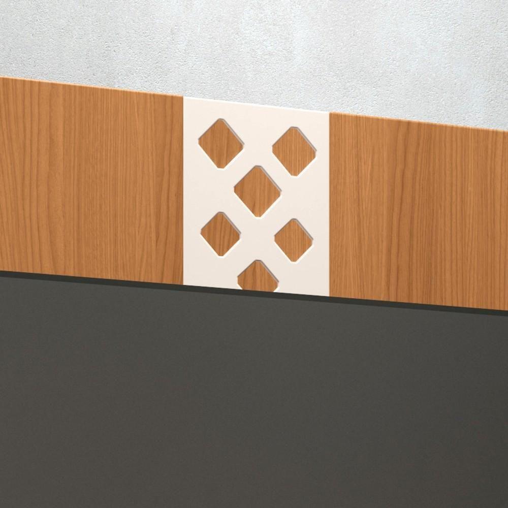 Painel Para Tv Suspenso 47 Pol. Com Nicho Format H01 Off White-cinamomo - Mpozenato - 5