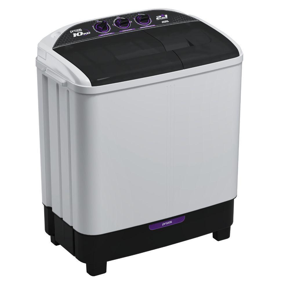 Máquina De Lavar Twin Tub Praxis 10kg 2 Em 1 Lava E Centrifuga Branca 220V - 1
