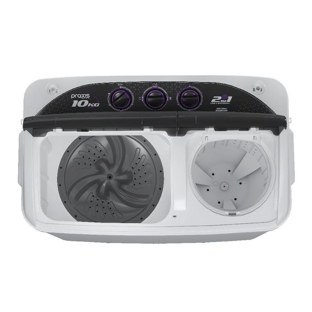 Máquina De Lavar Twin Tub Praxis 10kg 2 Em 1 Lava E Centrifuga Branca 220V - 3