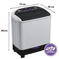 Máquina De Lavar Twin Tub Praxis 10kg 2 Em 1 Lava E Centrifuga Branca 110V - 5