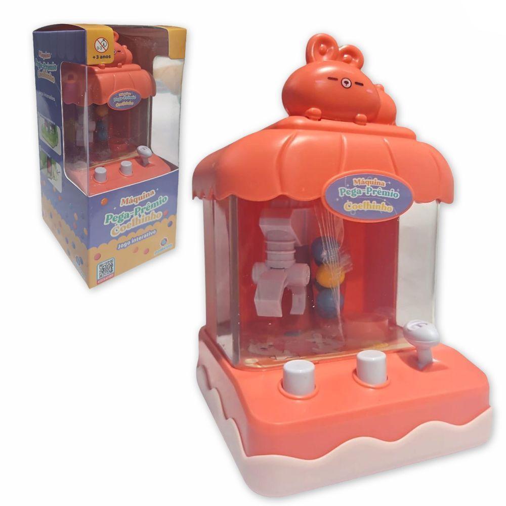 Mini Máquina De Bola Pega Premio Jogo Com Garra Divertido Coelho Rosa - 1