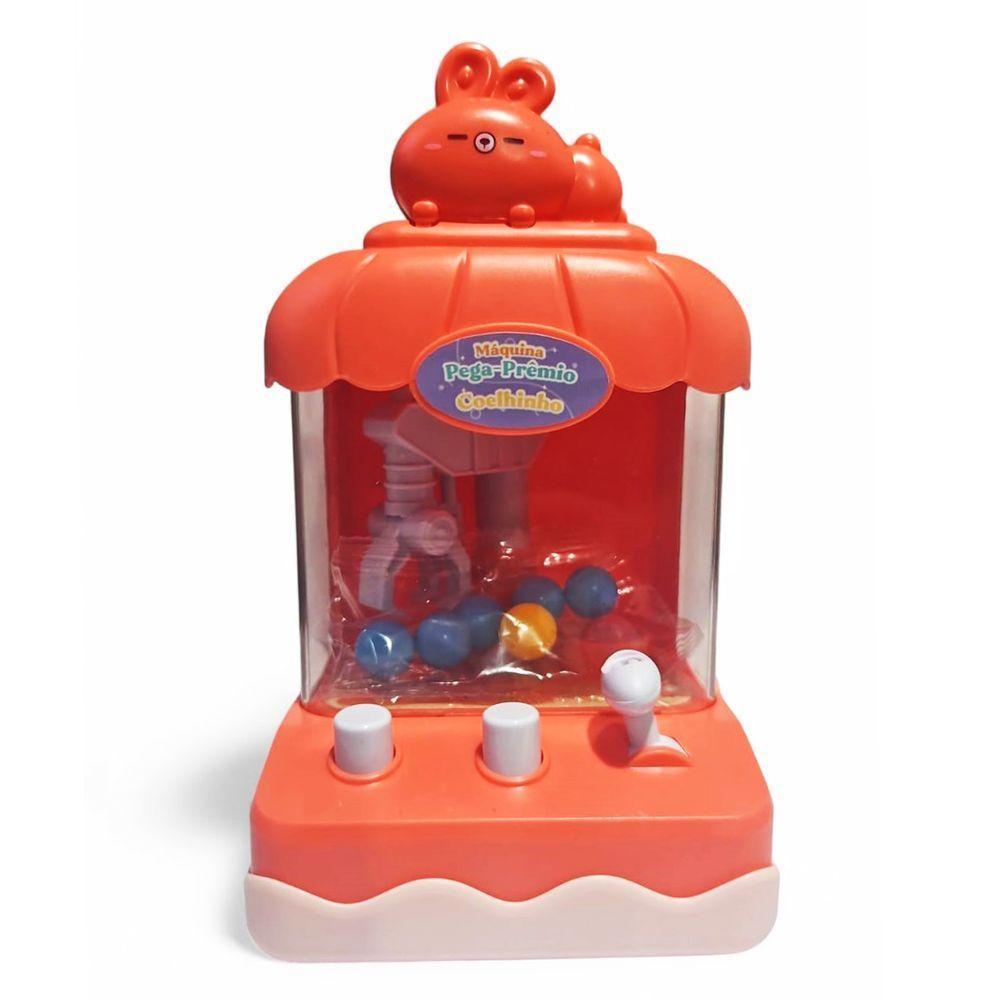 Mini Máquina De Bola Pega Premio Jogo Com Garra Divertido Coelho Rosa - 2