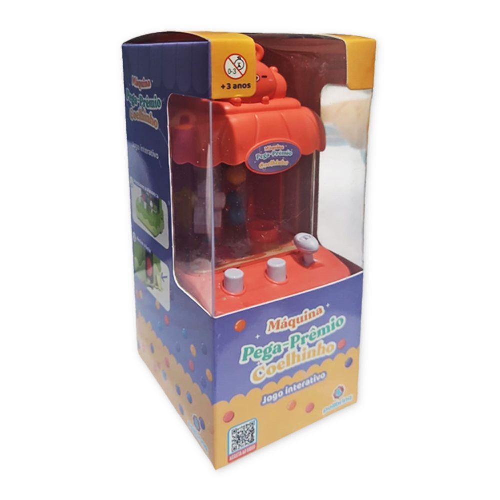 Mini Máquina De Bola Pega Premio Jogo Com Garra Divertido Coelho Rosa - 5