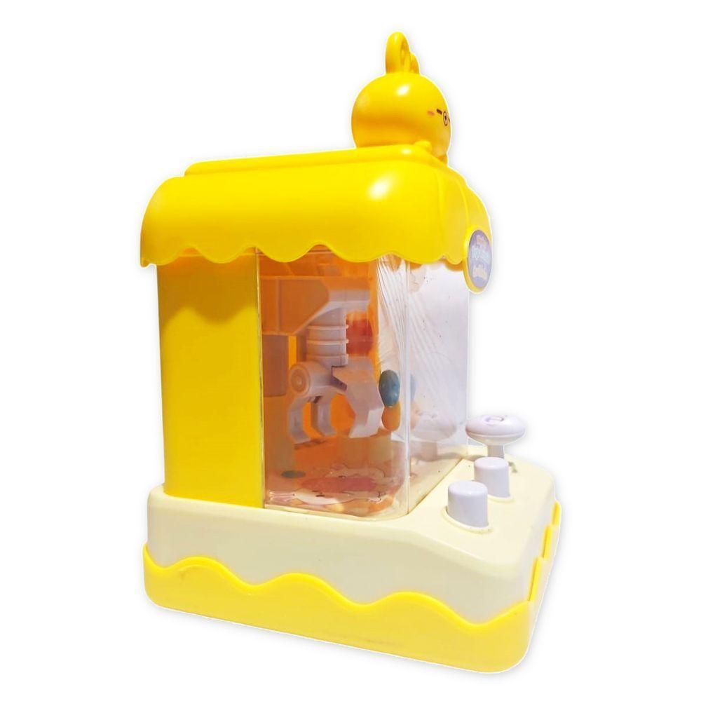 Mini Máquina De Bola Pega Premio Jogo Com Garra Divertido Coelho Amarelo - 6
