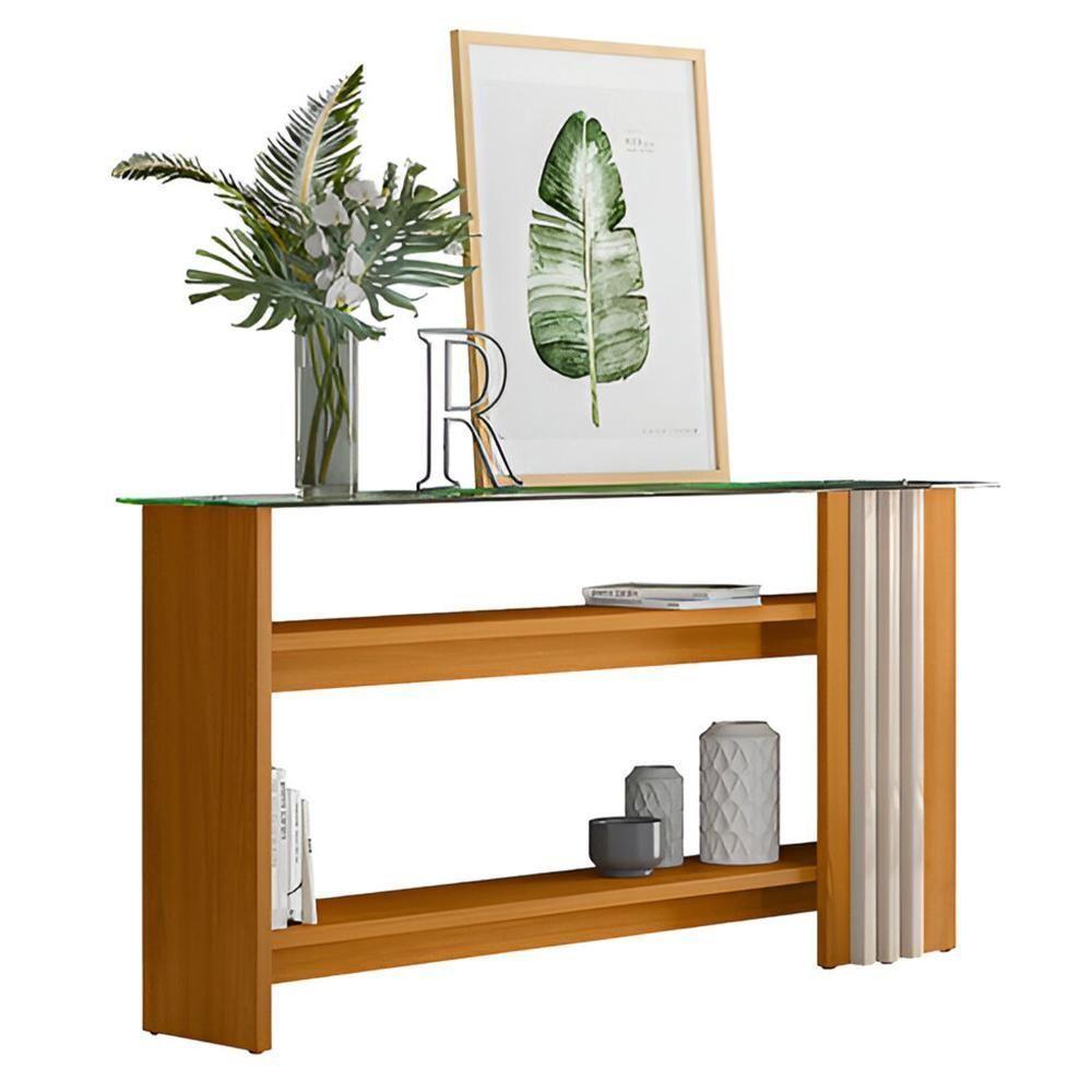 Mesa De Centro E Aparador Ripado Fire Z10 Off White-cinamomo - Mpozenato - 4