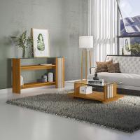 Mesa De Centro E Aparador Ripado Fire Z10 Off White-cinamomo - Mpozenato - 5