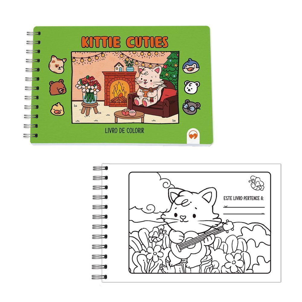 Livro De Colorir Kittie Cuties Vale Das Letras 64 Páginas - 1