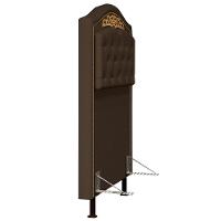 Cabeceira Cama Box Solteiro 90cm Com Tachas Imperial Veludo J02 Chocolate - Mpozenato - 6