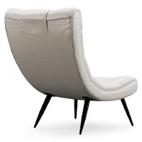 Poltrona Decorativa Para Sala De Estar Com Almofada E Pés Palito Lord Facto Prata - Ibiza - 8