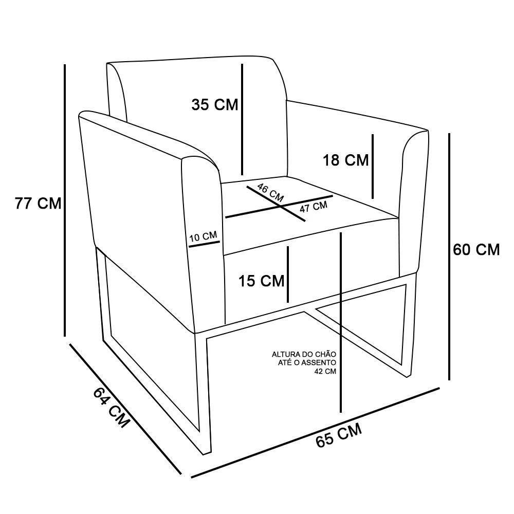 Poltrona Decorativa Base Industrial Dourada Maressa A26 Linho Grafite - Ibiza - 7