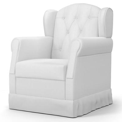 Poltrona De Amamentação Fixa Letícia Sintético Branco - Phoenix