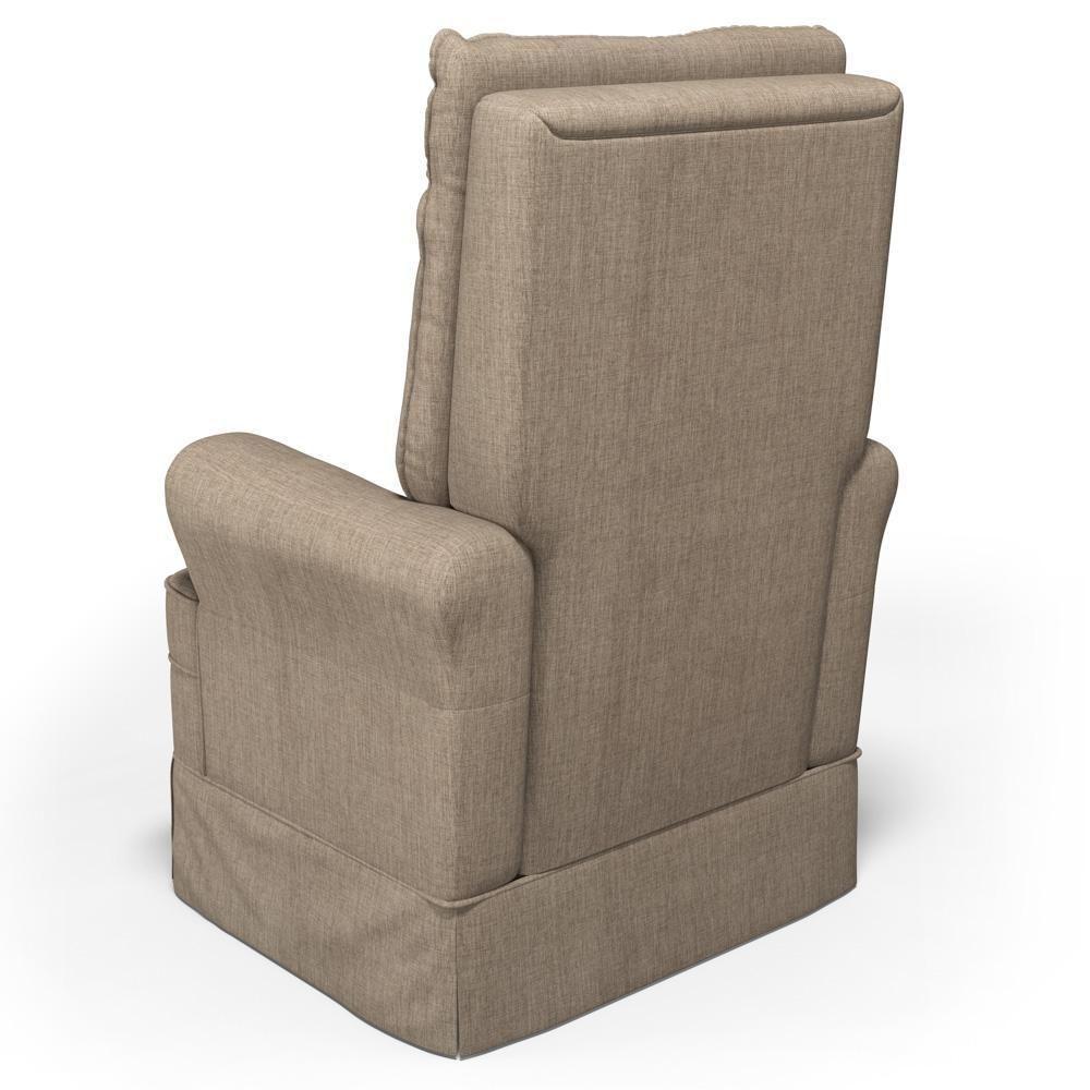 Poltrona De Amamentação E Descanso Com Balanço E Puff Laís G05 Linho Areia - Mpozenato - 6