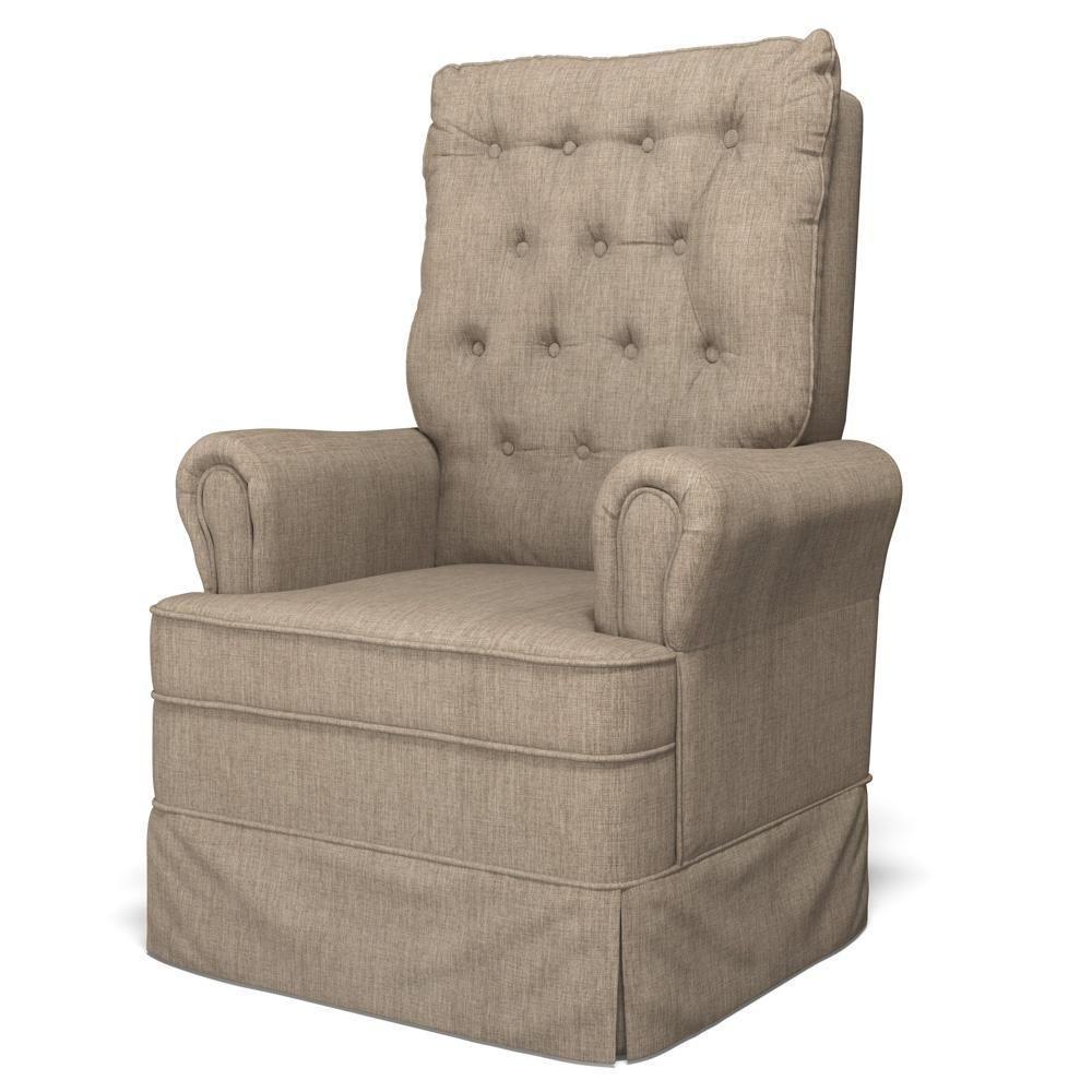 Poltrona De Amamentação E Descanso Com Balanço E Puff Laís G05 Linho Areia - Mpozenato - 8