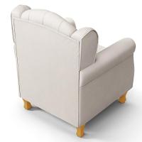 Poltrona De Amamentação Com Pés De Madeira Lucy P04 Suede Bege - Mpozenato - 5