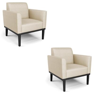 Kit 2 Poltronas Maressa Sala De Estar Veludo Off White Ibiza