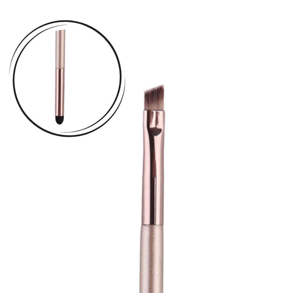 Pincel Duplo Chanfrado E Esponja Champagne 60211 | Miss Frandy | Precisão E Versatilidade - 2