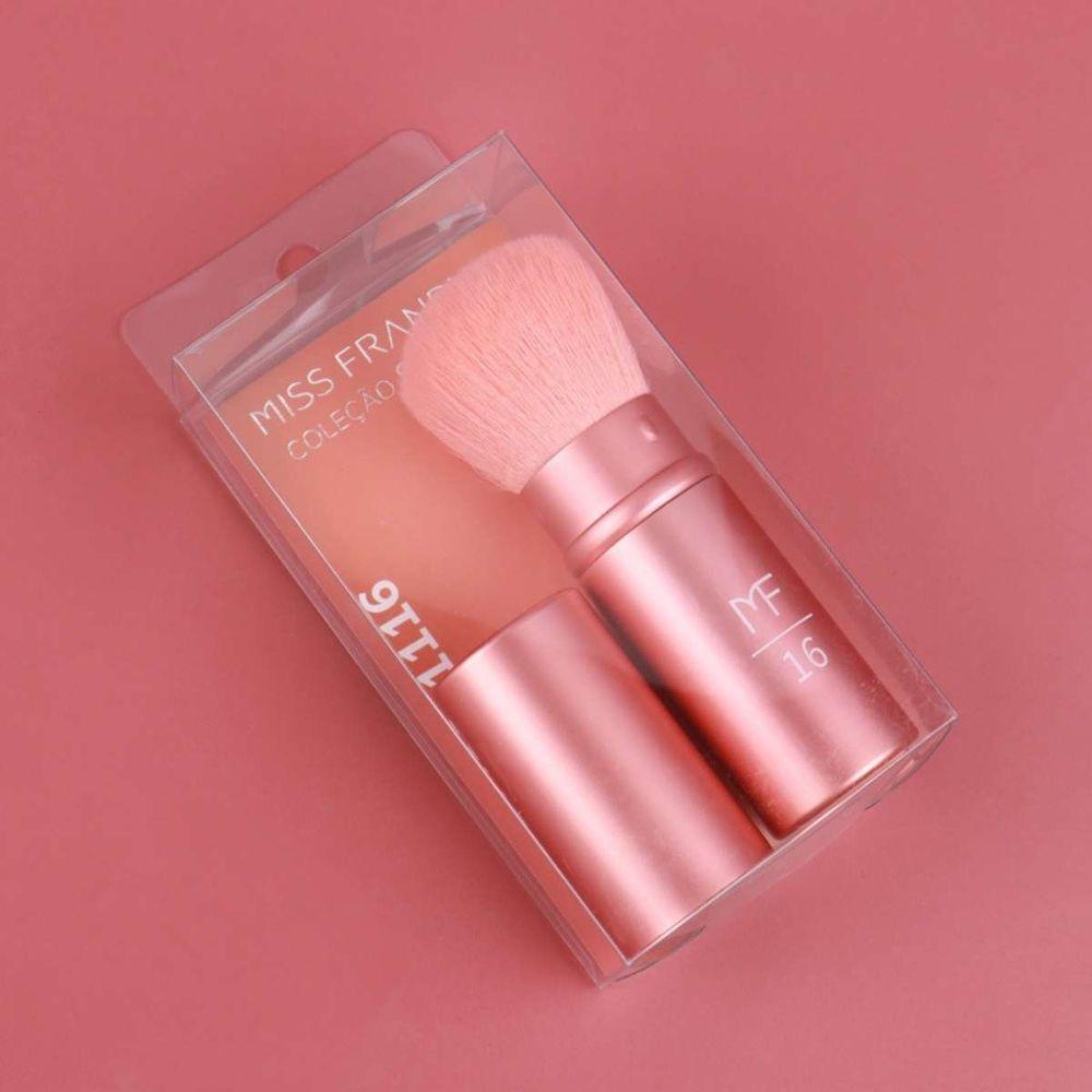 Pincel De Pó Kabuki Retrátil Mf16 | Compacto E Ideal Para Retocar A Maquiagem | Linha Squad | Miss Frandy - 2