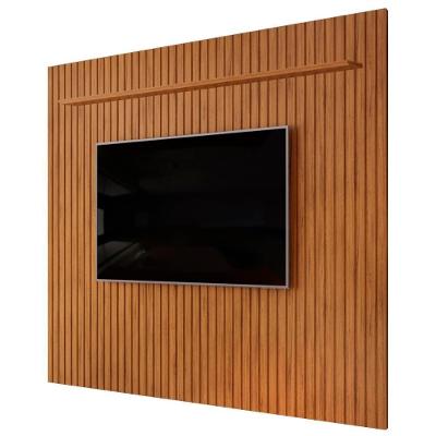 Painel Tv 75 Pol 275cm Suspenso Ripado Noah D04 Freijó - Mpozenato