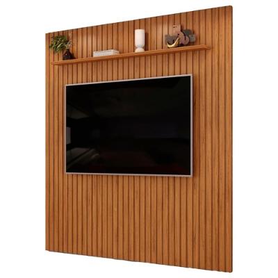 Painel Tv 75 Pol 223cm Suspenso Ripado Noah D04 Freijó - Mpozenato