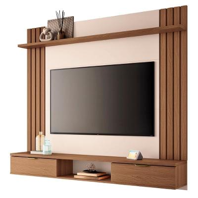 Painel Tv 70 Pol 180cm Bancada Suspensa Solle H01 Off-castanho - Mpozenato