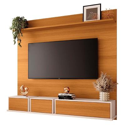 Painel Tv 70 Pol 180cm Bancada Suspensa Mone H01 Off-cinamomo - Mpozenato