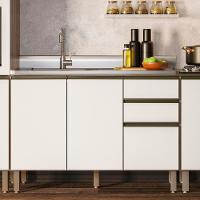 Balcão De Cozinha Com Pia Inox 120cm Maly N03 Carvalho-off White - Mpozenato - 2