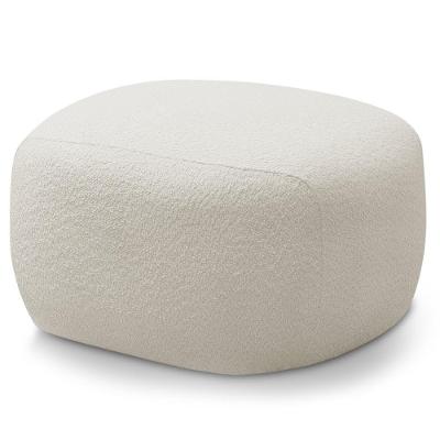 Puff Decorativo Orgânico Para Living Donk L08 Boucle Branco - Mpozenato