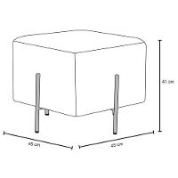 Puff Decorativo 45cm Base Aço Status C-303 Veludo Verde Musgo - Domi - 3