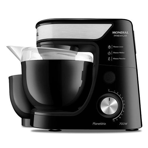 Batedeira Planetária Premium Bp-01p-b 127v-preto/inox