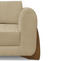 Poltrona Para Sala Base De Madeira Izzy S06 Linho Dourado - Mpozenato - 8