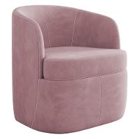 Poltrona Giratória Decorativa Para Sala Dandara K04 Veludo Rosê - Mpozenato - 1