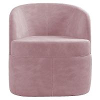 Poltrona Giratória Decorativa Para Sala Dandara K04 Veludo Rosê - Mpozenato - 6