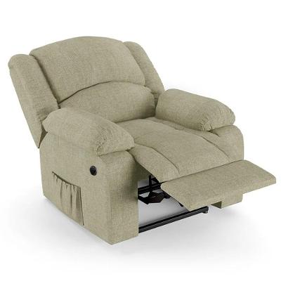 Poltrona Do Papai Reclinável Pietra Power Elétrica Usb Fh9 Linho Bege - Mpozenato