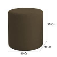 Puff Beca Cilindro Suede Live - 7 Decor Marrom - 4