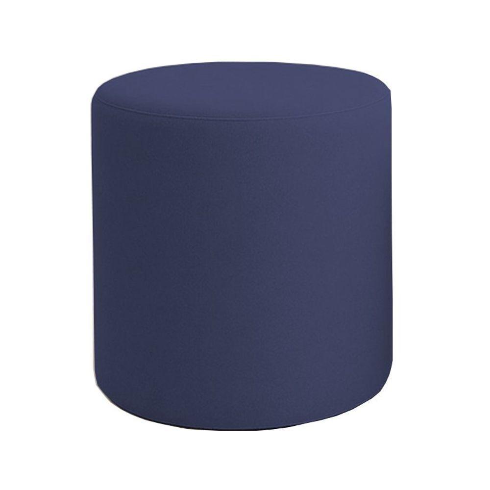 Puff Beca Cilindro Suede Live - 7 Decor Azul Marinho - 1